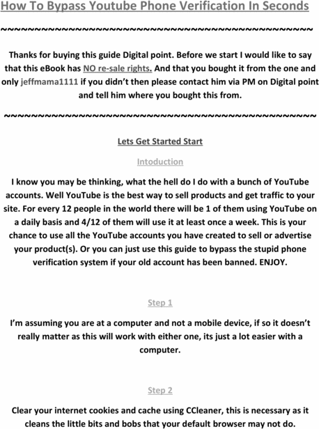 Product picture How To Bypass Youtube Phone Verification In Seconds